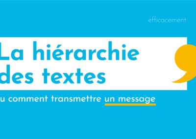 Bien hiérarchiser ses textes