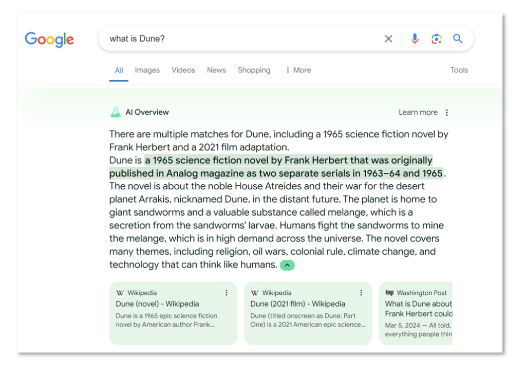 google ai overview