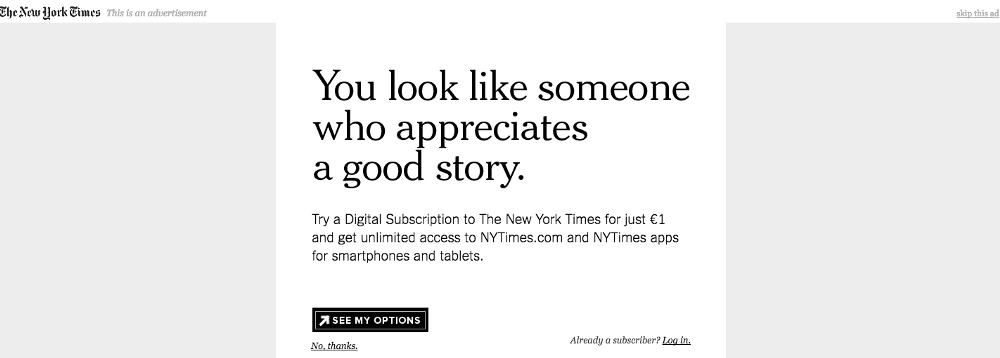 exemple paywall new york times